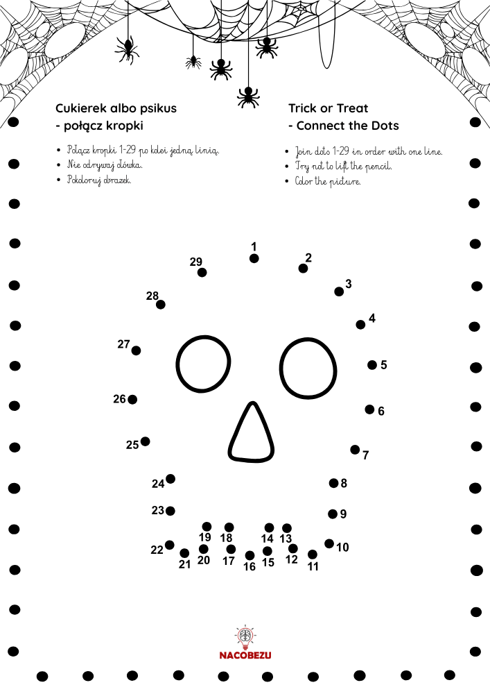 Połącz numery Halloween