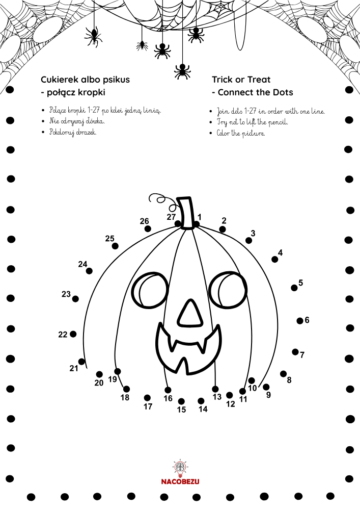 Połącz numery Halloween