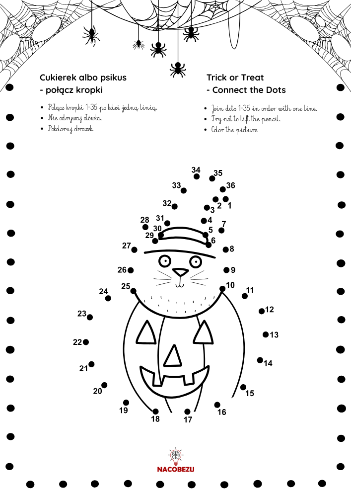 Połącz numery Halloween