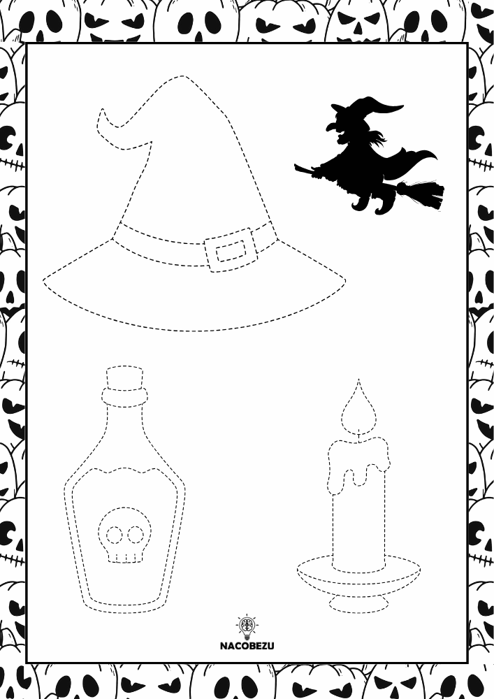 rysuj po śladzie halloween