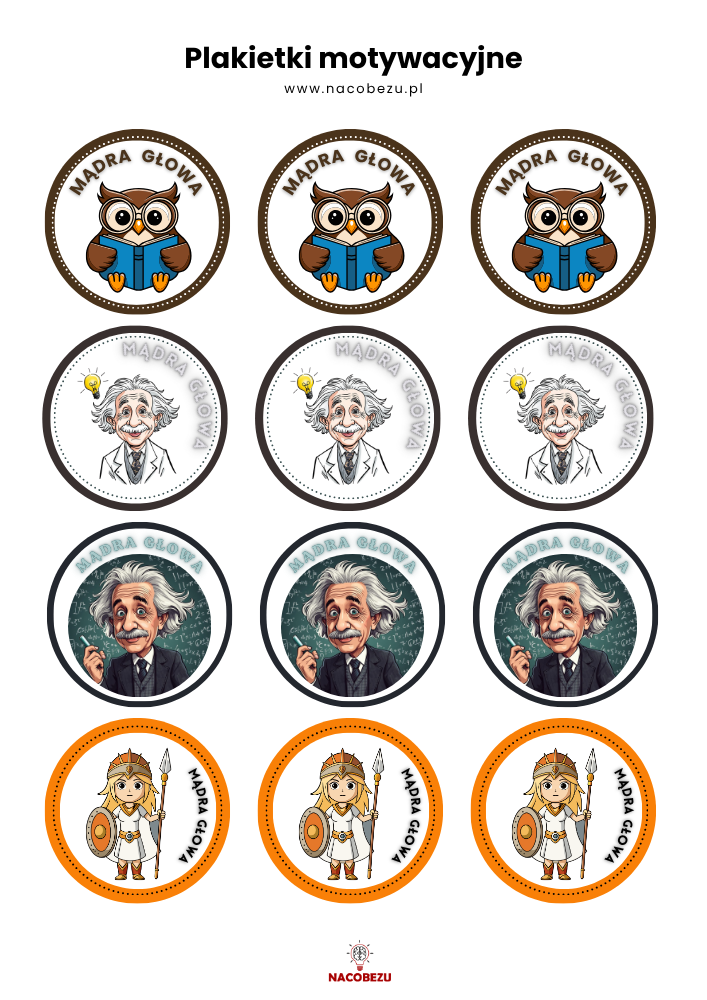 Plakietki motywacyjne dla 6-latka