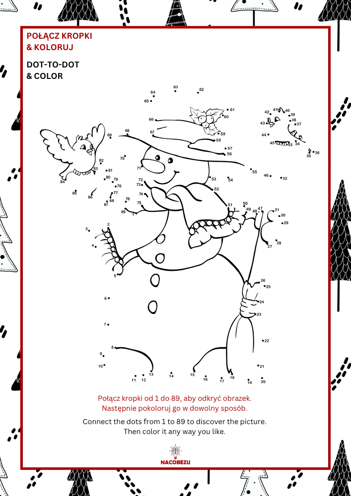 Połącz numery Boże Narodzenie