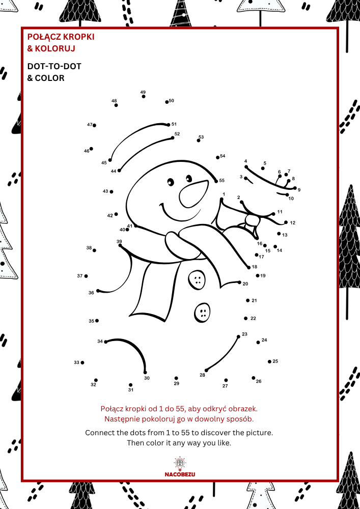 Połącz numery Boże Narodzenie