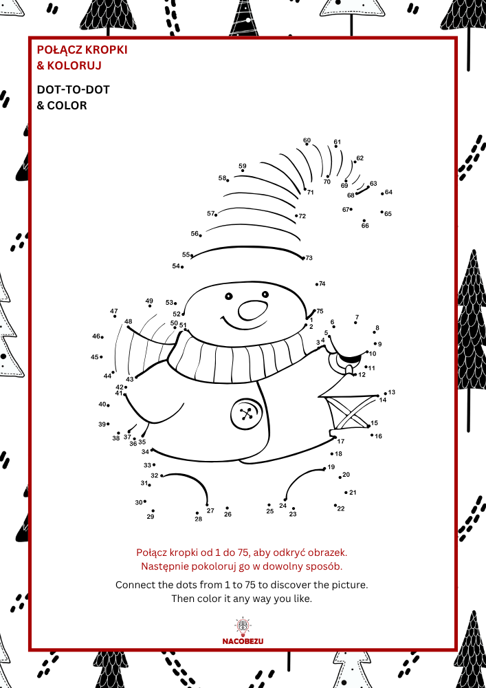 Połącz numery Boże Narodzenie