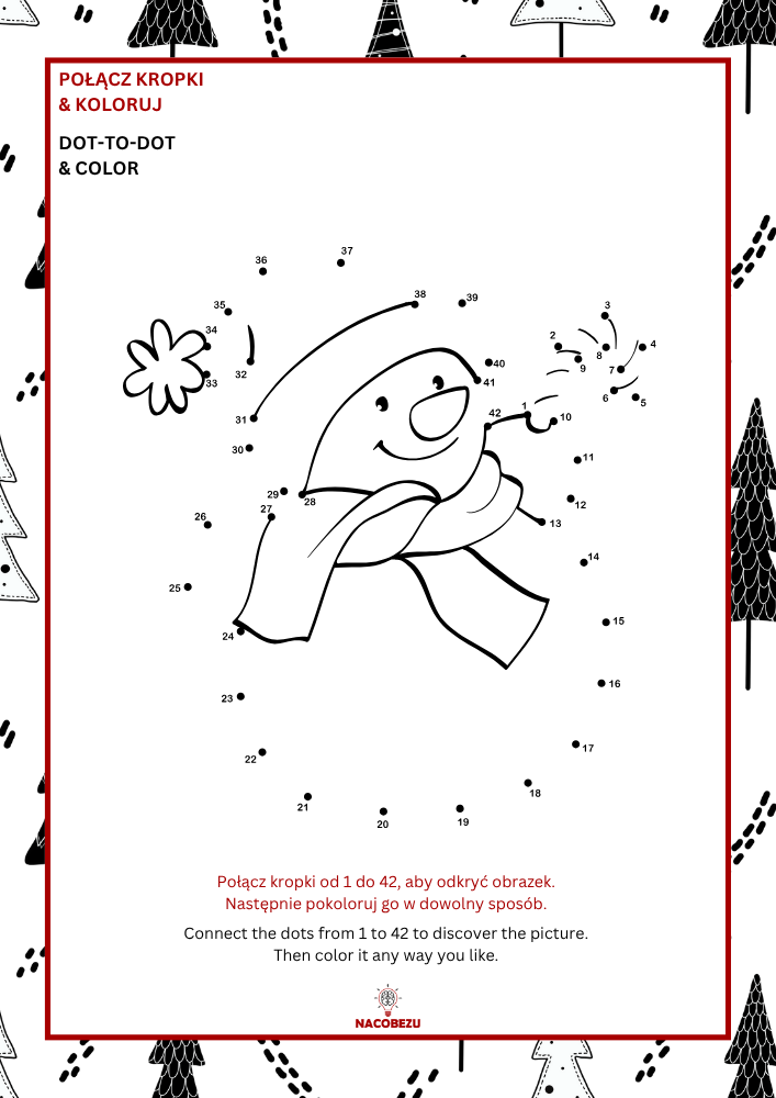 Połącz numery Boże Narodzenie