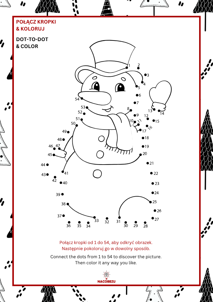 Połącz numery Boże Narodzenie