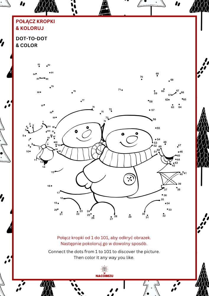 Połącz numery Boże Narodzenie