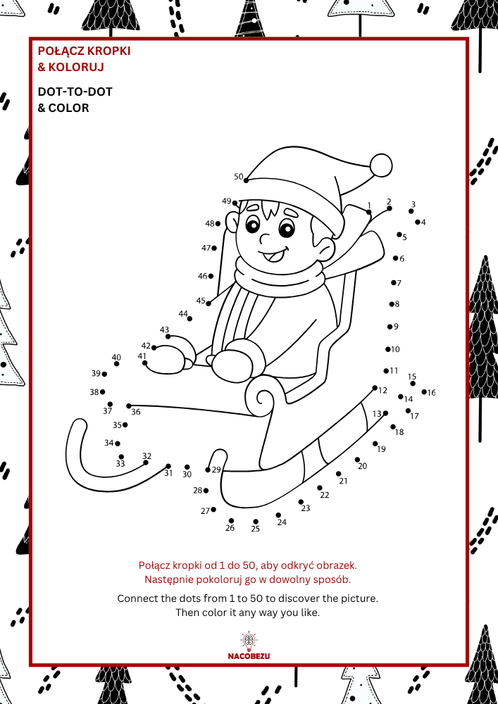 Połącz numery Boże Narodzenie