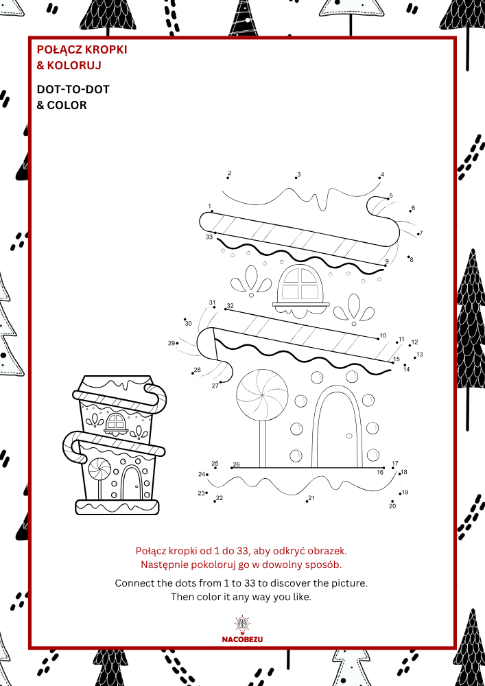 Połącz numery Boże Narodzenie