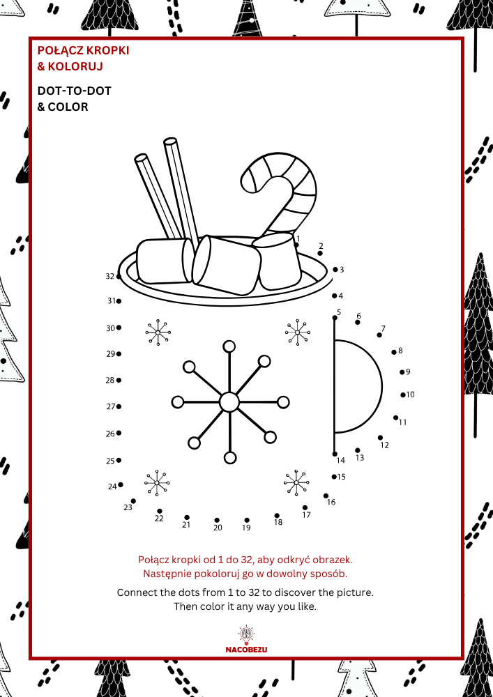Połącz numery Boże Narodzenie