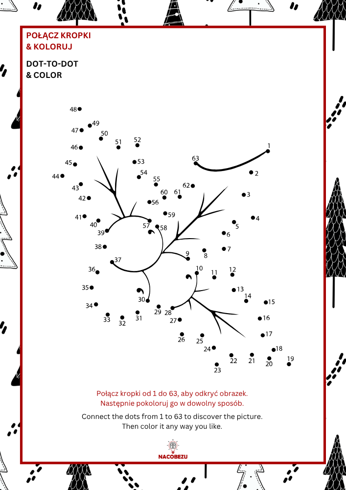 Połącz numery Boże Narodzenie