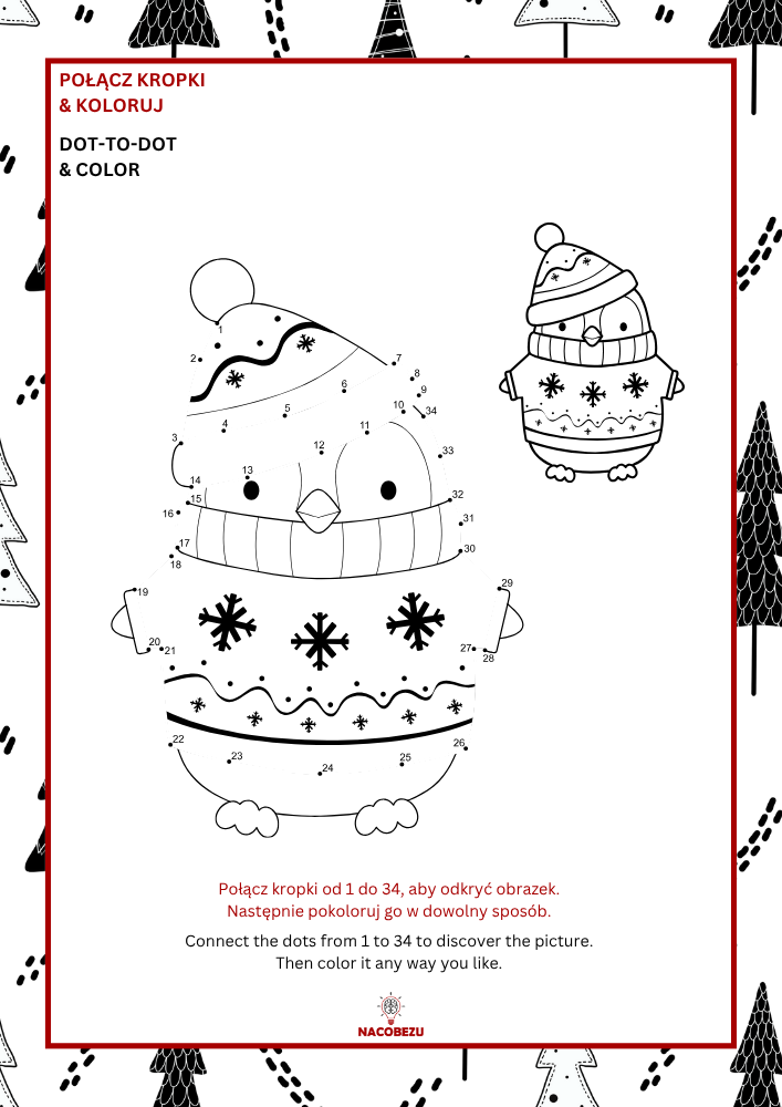 Połącz numery Boże Narodzenie