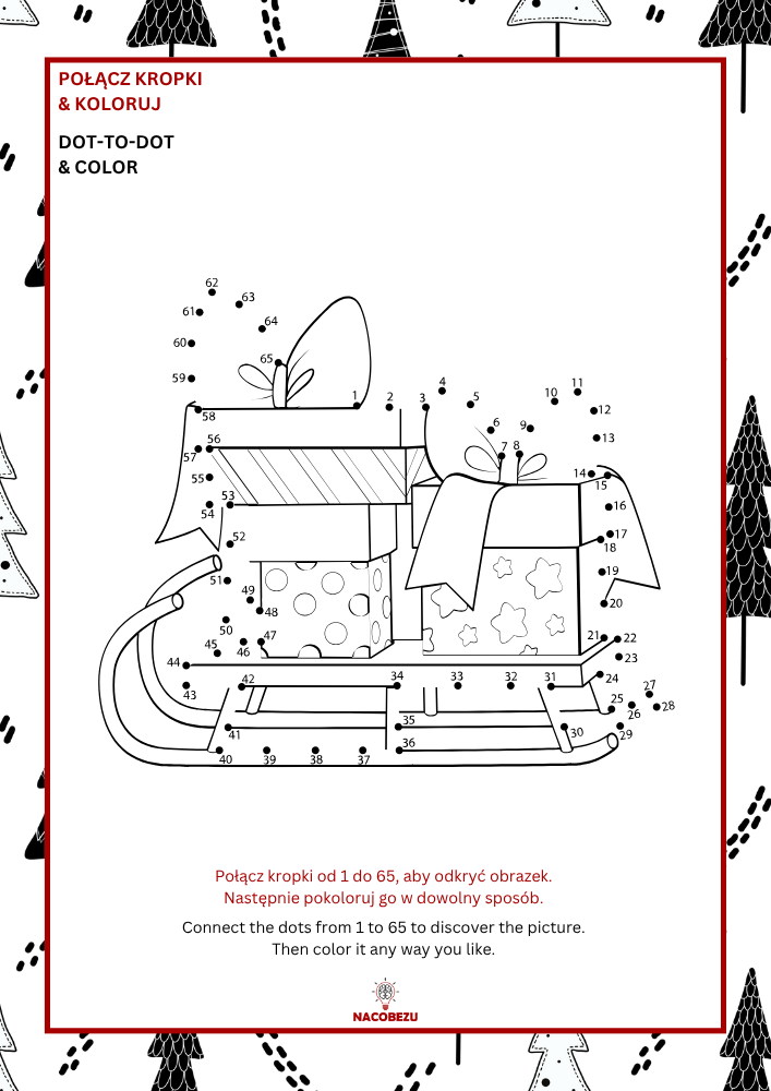 Połącz numery Boże Narodzenie