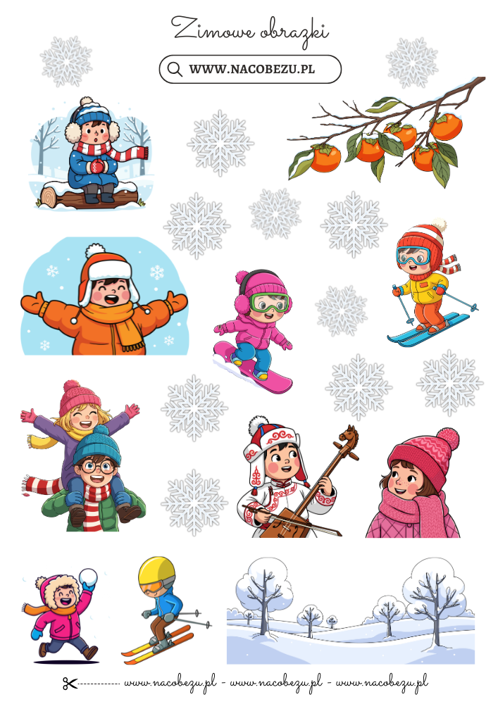zimowe obrazki do wycinania