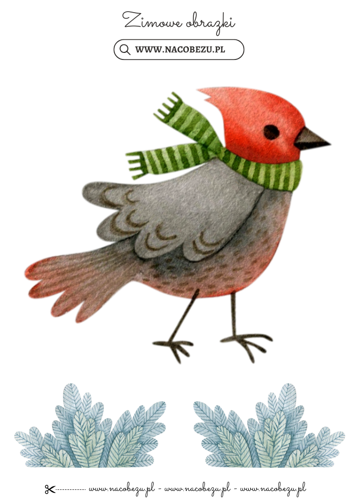zimowe obrazki do wycinania