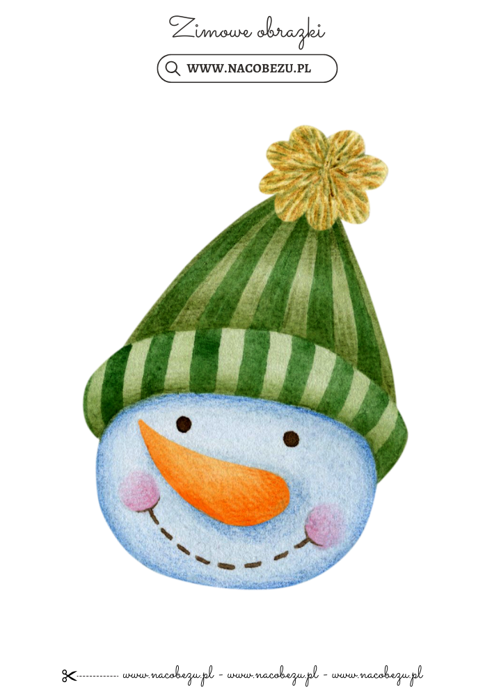 zimowe obrazki do wycinania