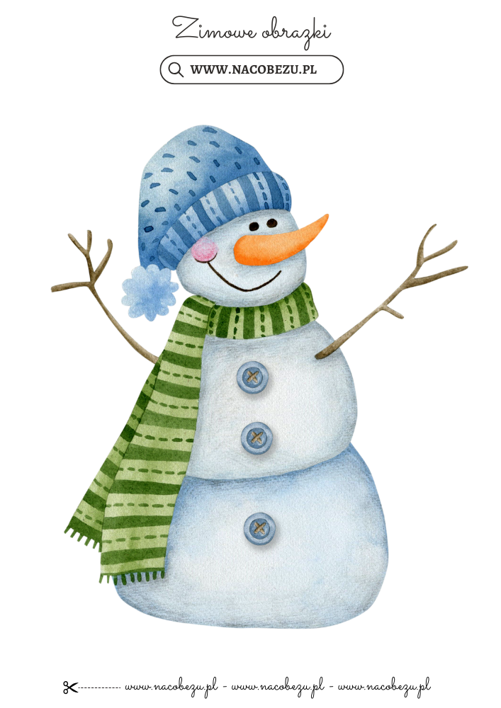 zimowe obrazki do wycinania