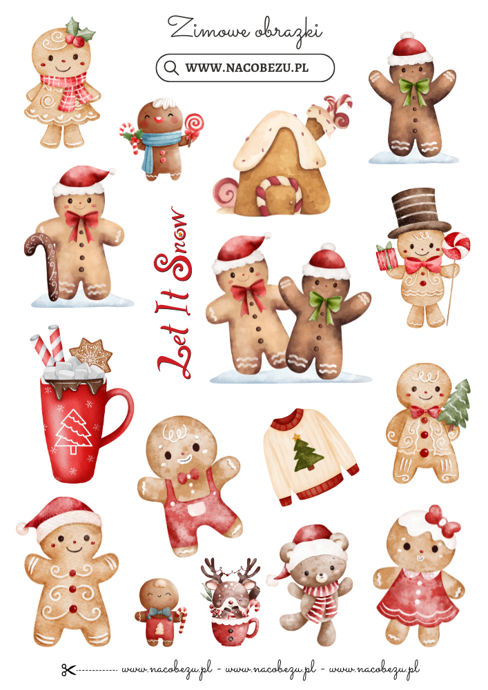 zimowe obrazki do wycinania