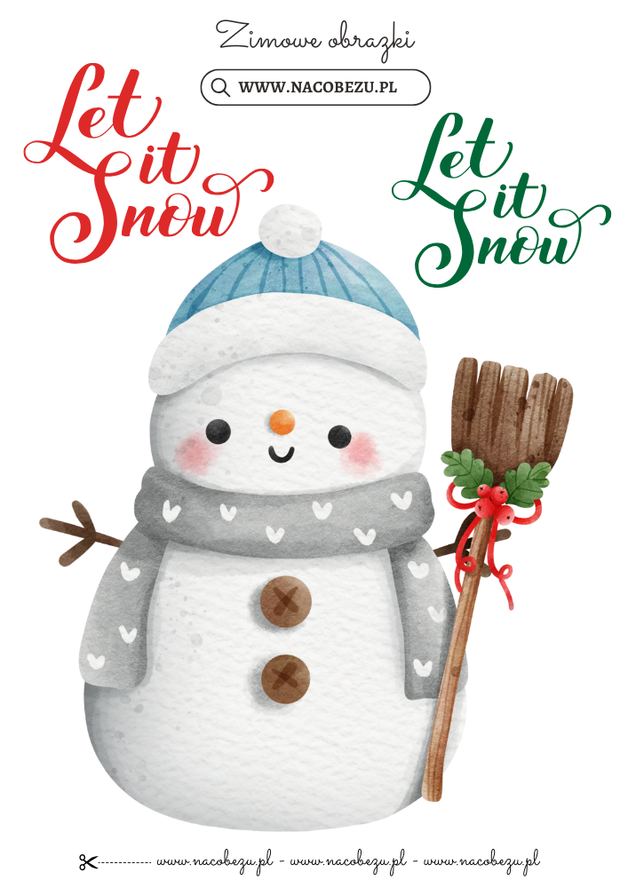zimowe obrazki do wycinania