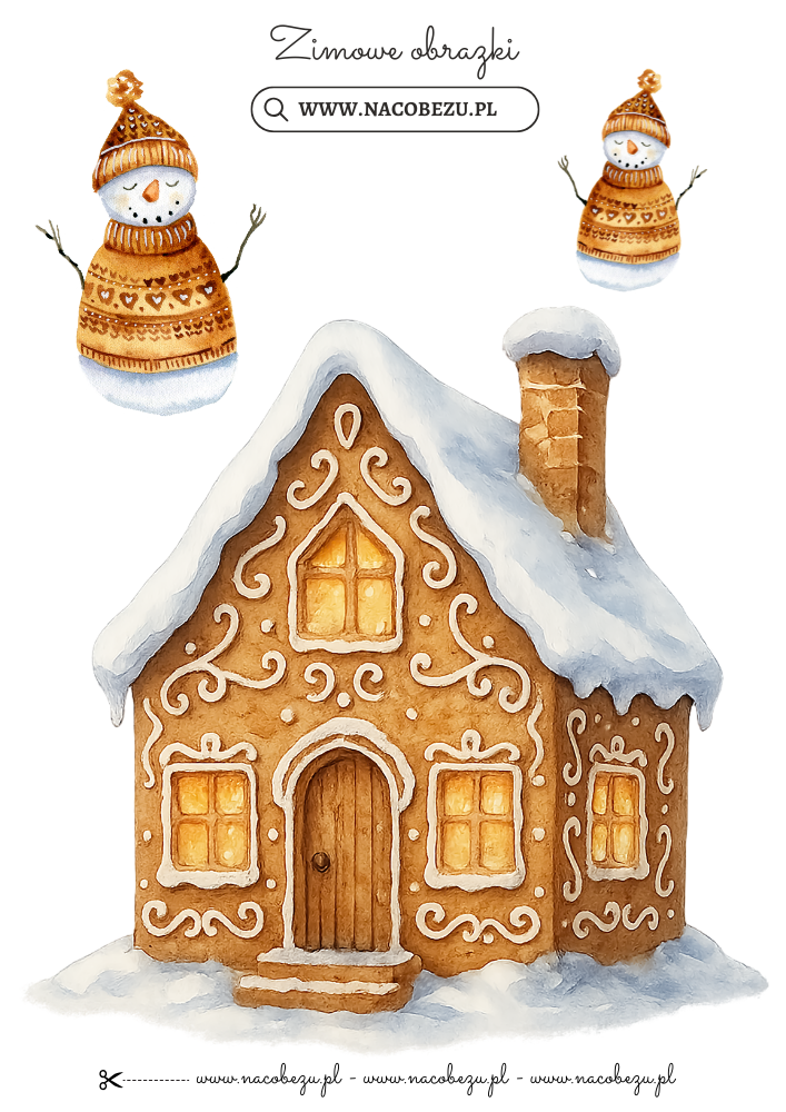 zimowe obrazki do wycinania