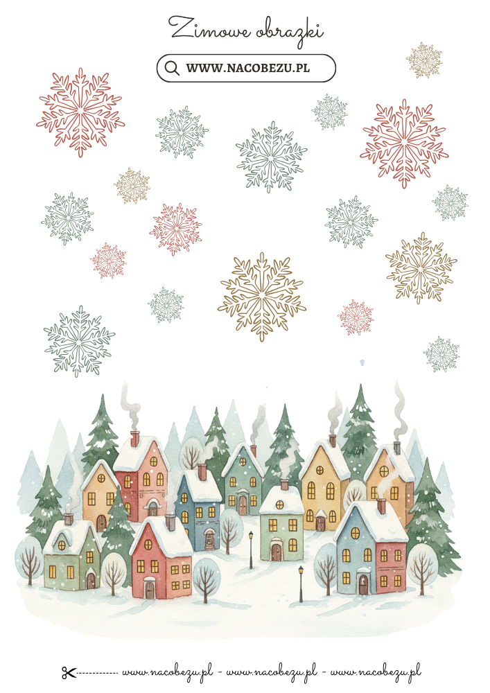 zimowe obrazki do wycinania