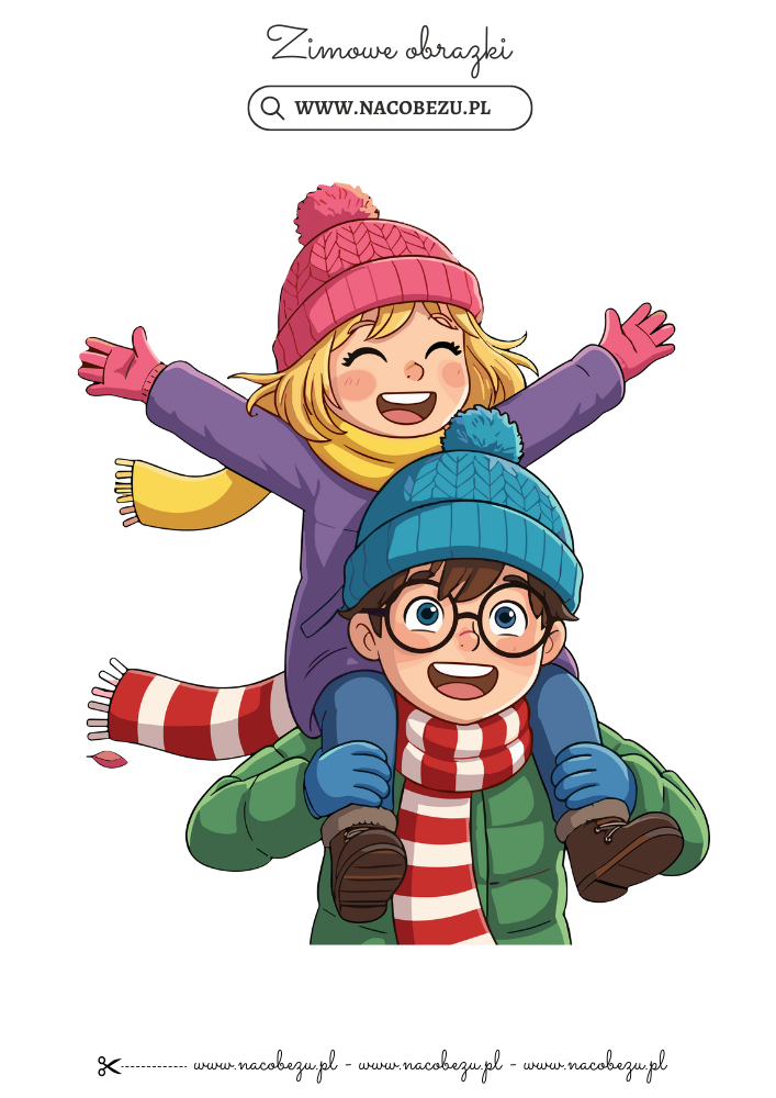 zimowe obrazki do wycinania