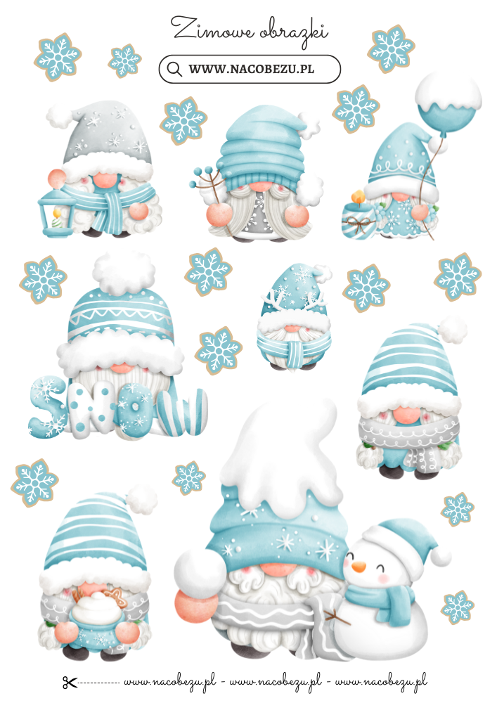zimowe obrazki do wycinania