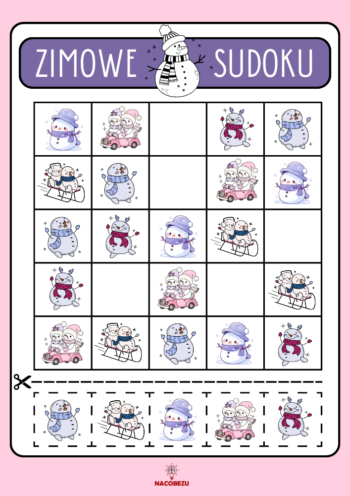 sudoku obrazkowe do druku