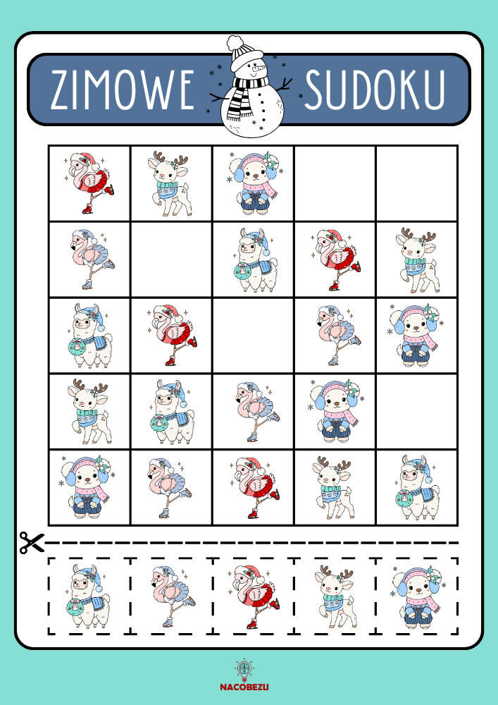 sudoku obrazkowe do druku