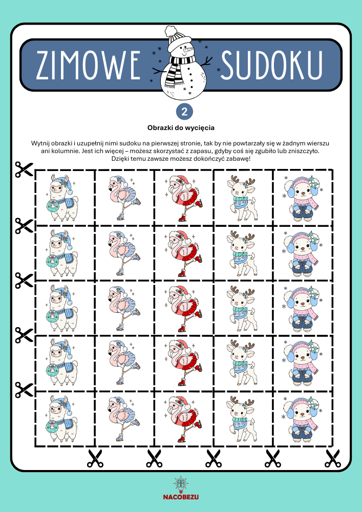 sudoku obrazkowe do druku