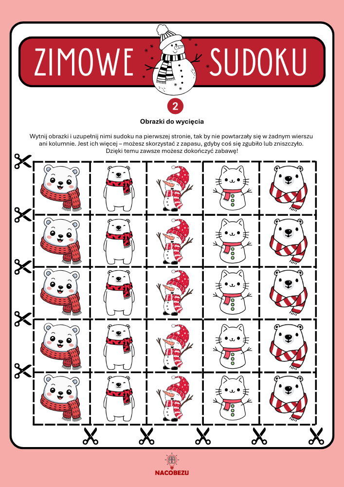 sudoku obrazkowe do druku