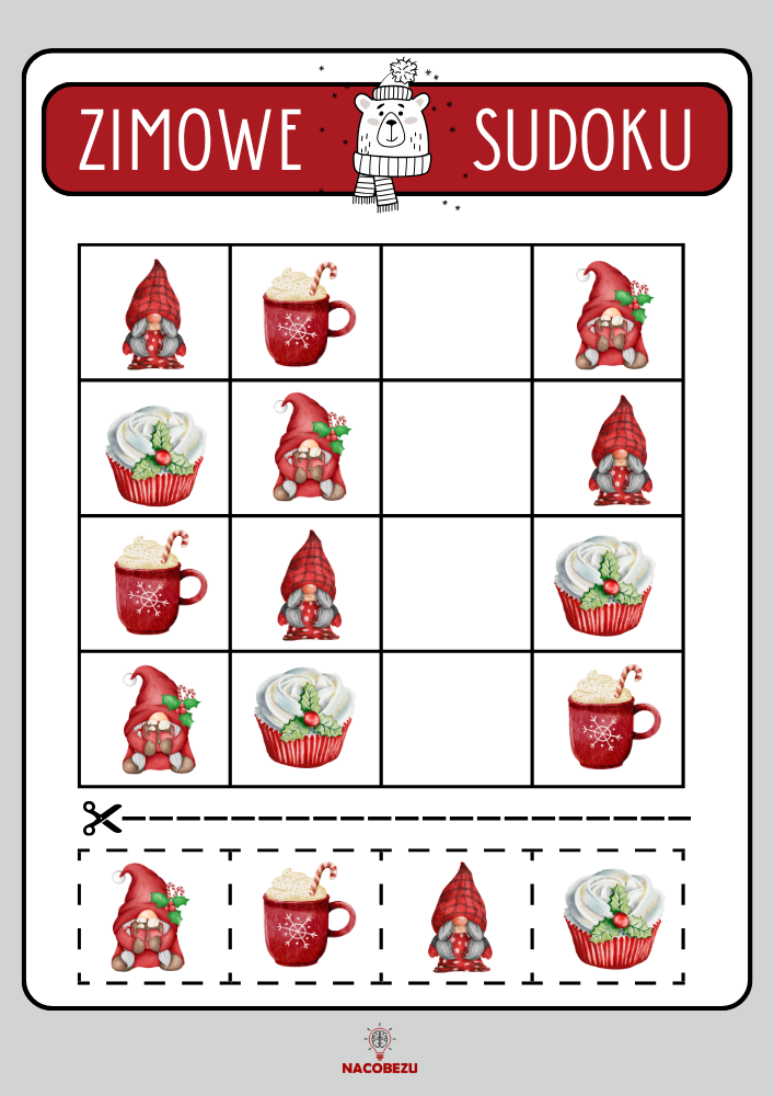 sudoku obrazkowe do druku