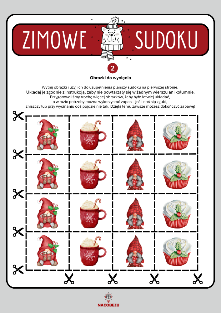 sudoku obrazkowe do druku