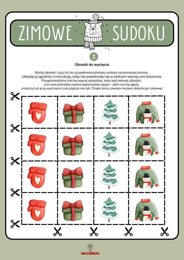 sudoku obrazkowe do druku