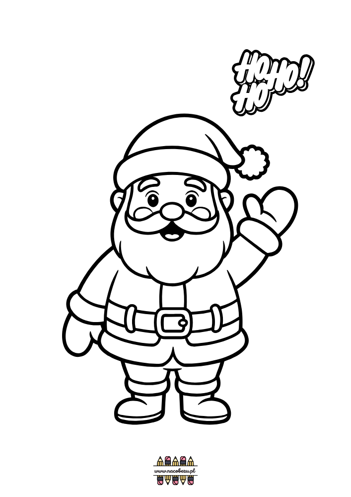 kolorowanki z Mikołajem do druku
