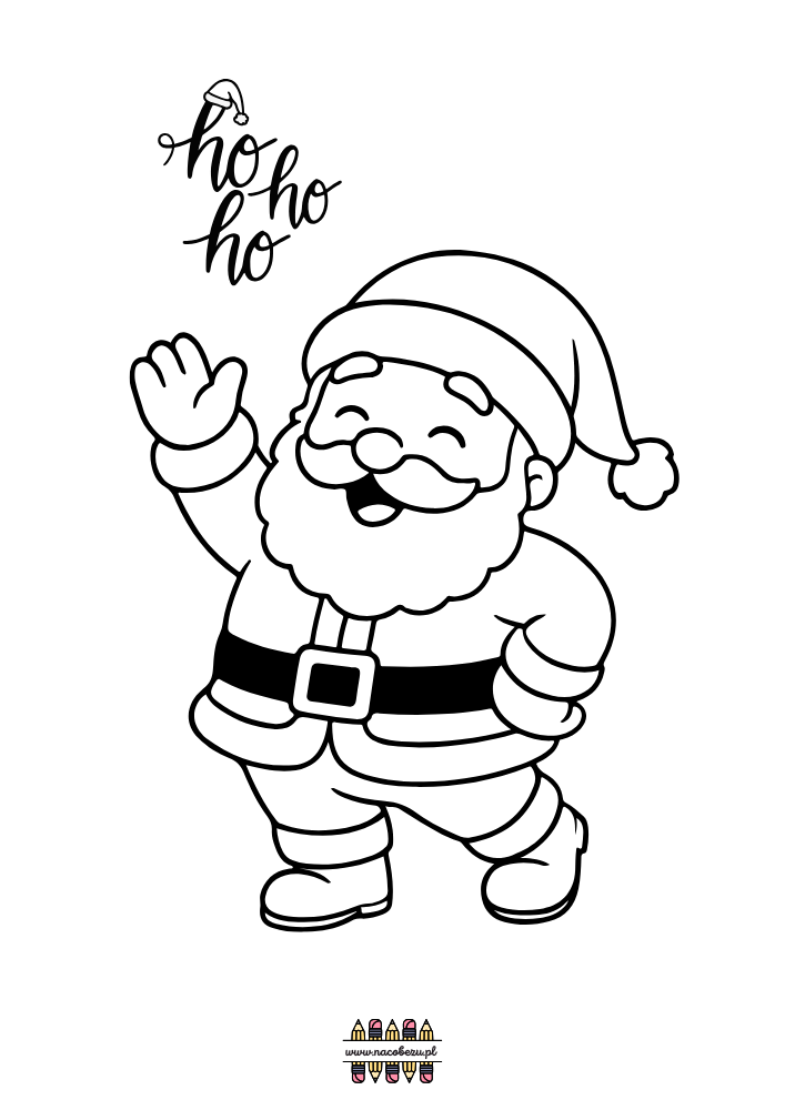 kolorowanki z Mikołajem do druku