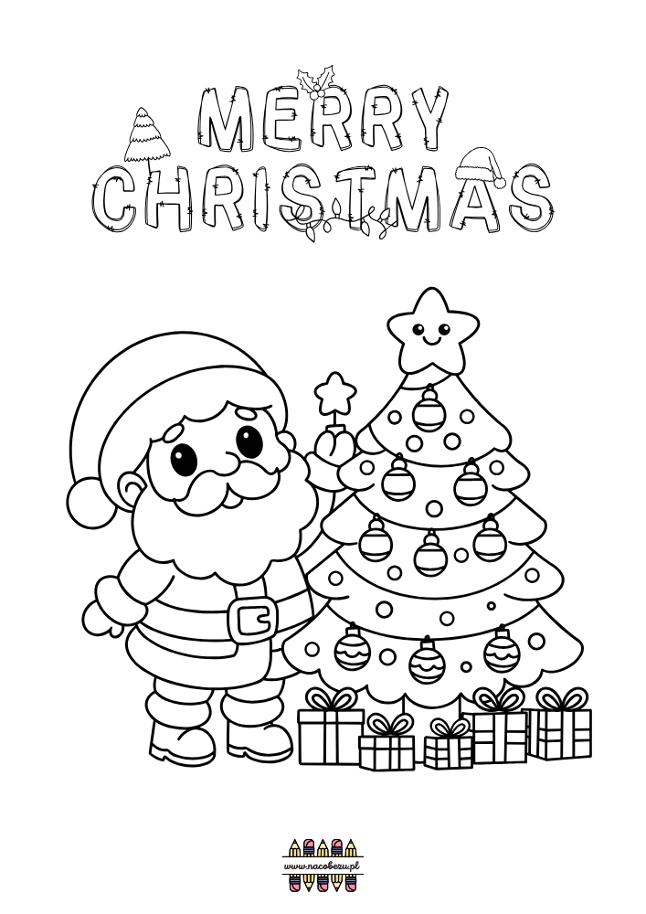 kolorowanki z Mikołajem do druku