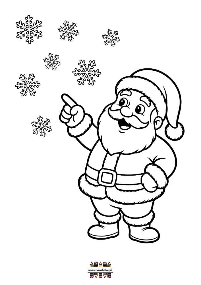kolorowanki z Mikołajem do druku
