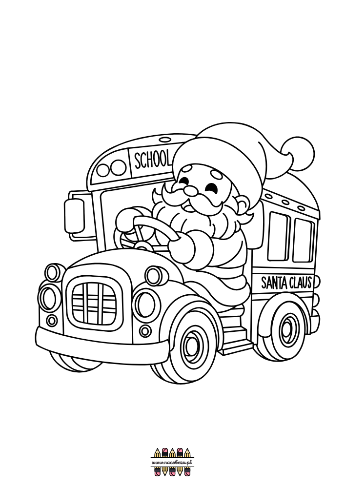 kolorowanki z Mikołajem do druku