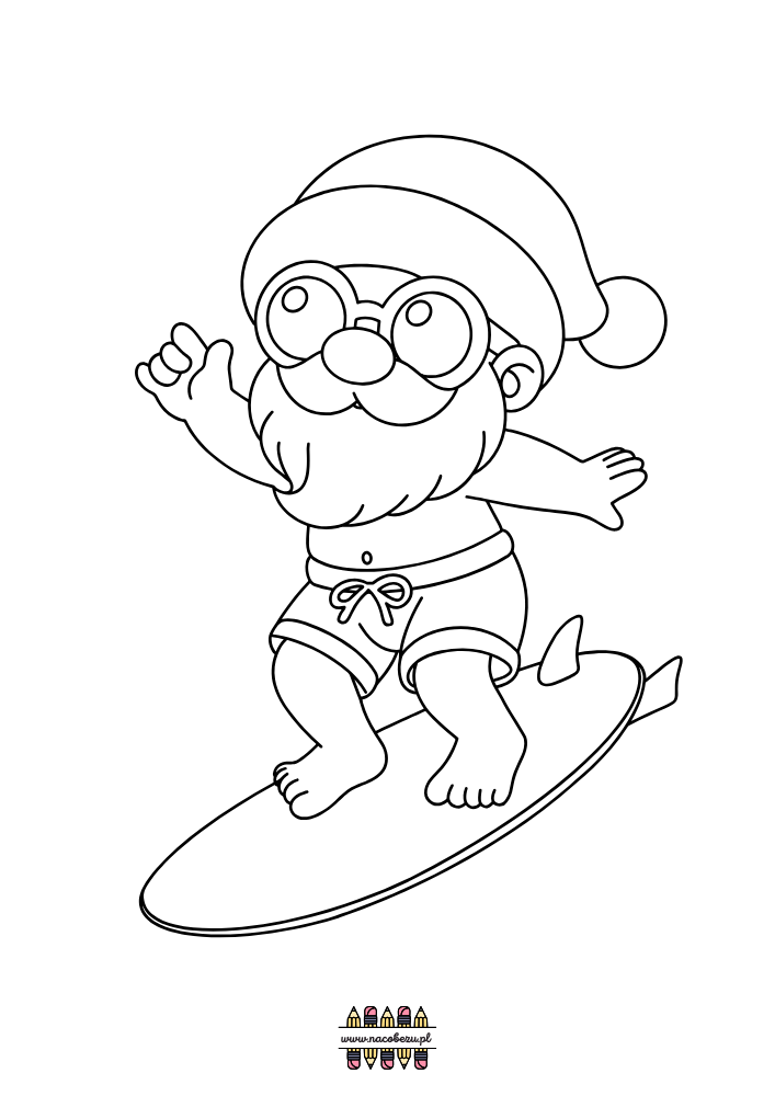 kolorowanki z Mikołajem do druku