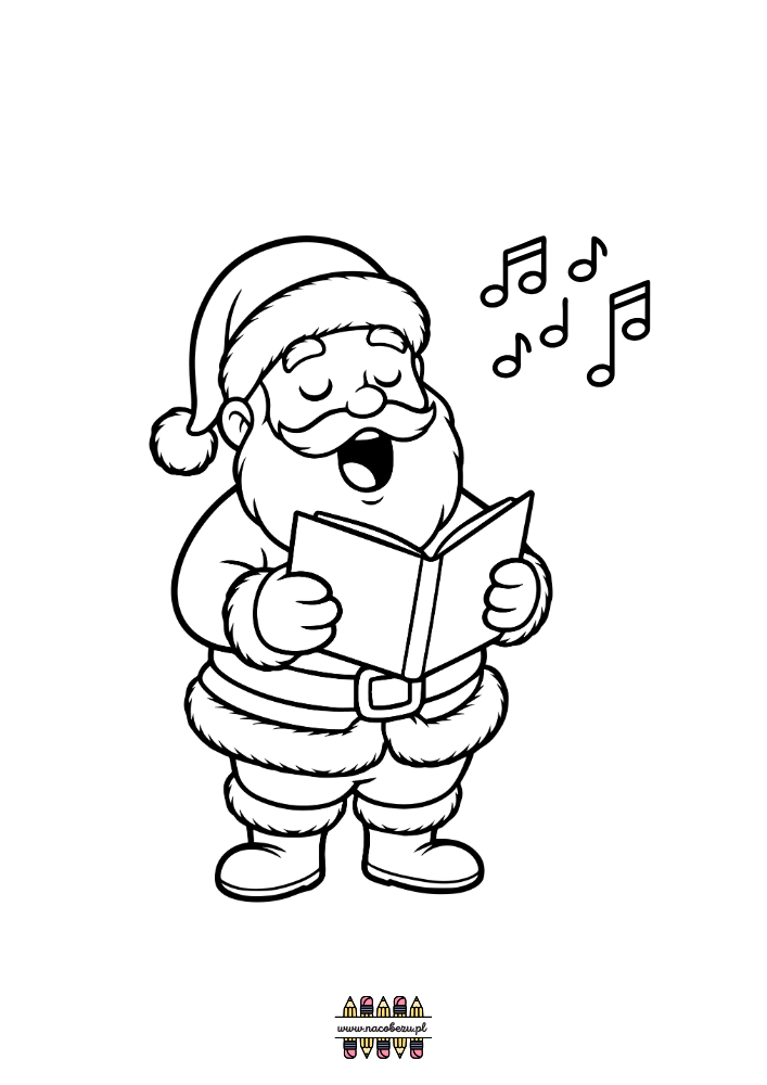 kolorowanki z Mikołajem do druku