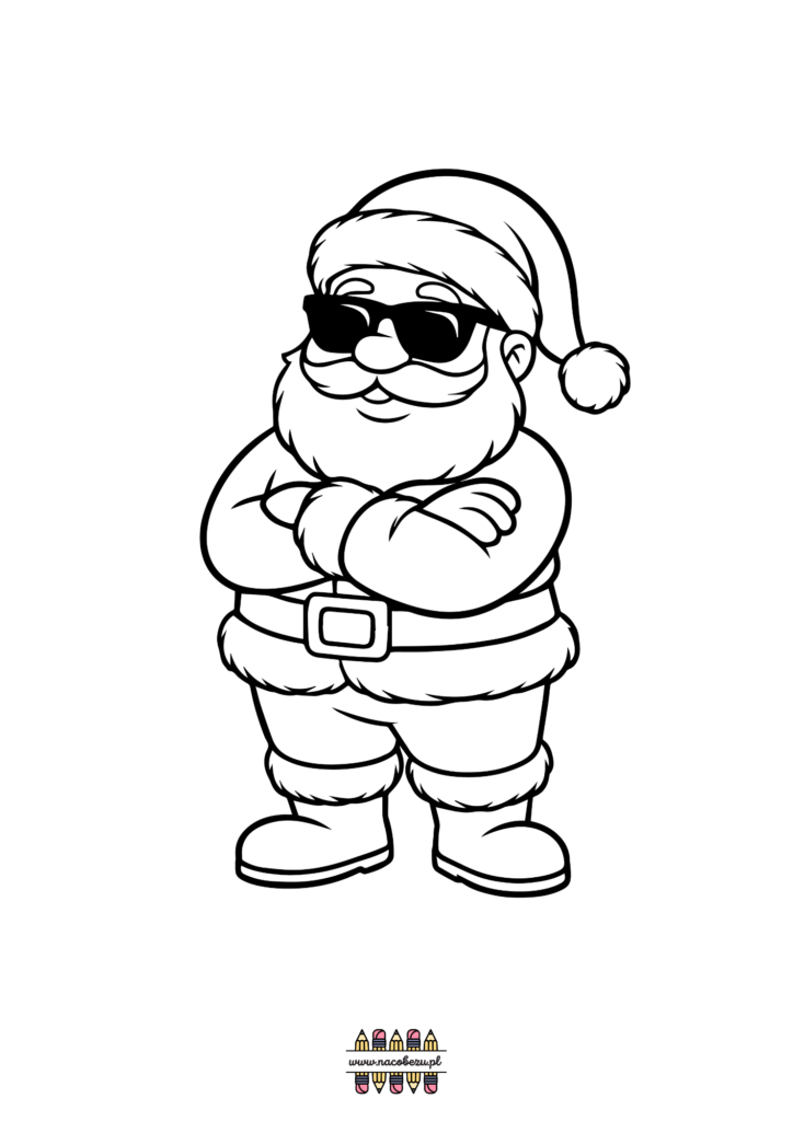 kolorowanki z Mikołajem do druku