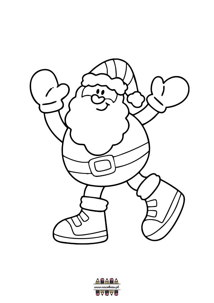kolorowanki z Mikołajem do druku