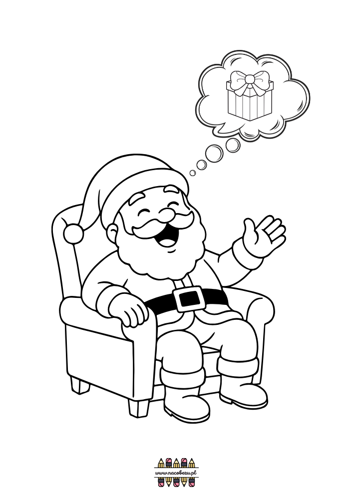 kolorowanki z Mikołajem do druku