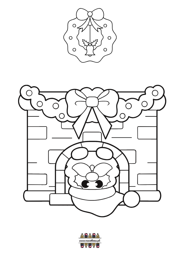 kolorowanki z Mikołajem do druku