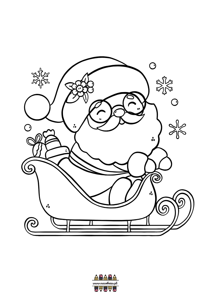 kolorowanki z Mikołajem do druku