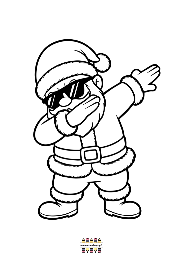 kolorowanki z Mikołajem do druku