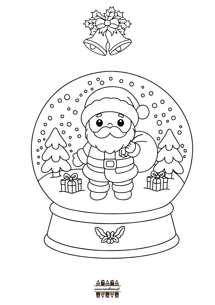 kolorowanki z Mikołajem do druku