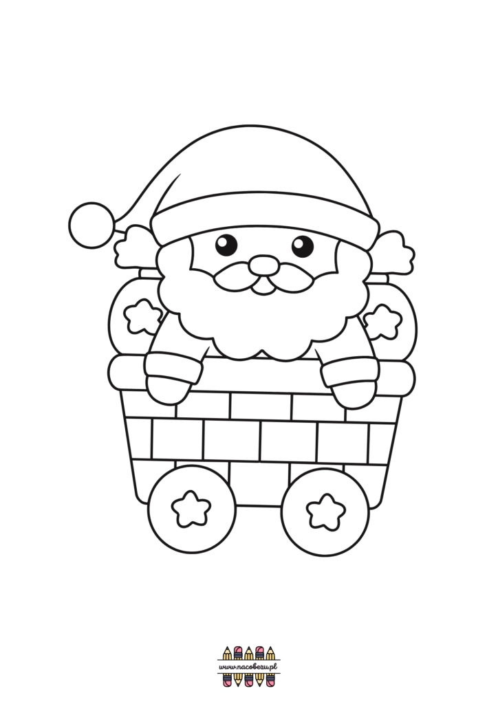 kolorowanki z Mikołajem do druku