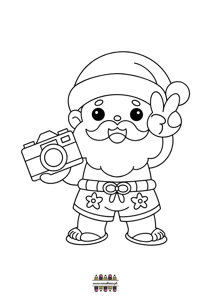 kolorowanki z Mikołajem do druku